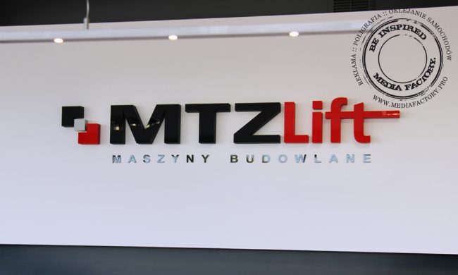 logo przestrzenne MTZLIFT styrodur plexi 4