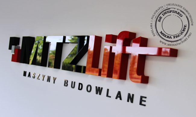 logo przestrzenne MTZLIFT styrodur plexi 5