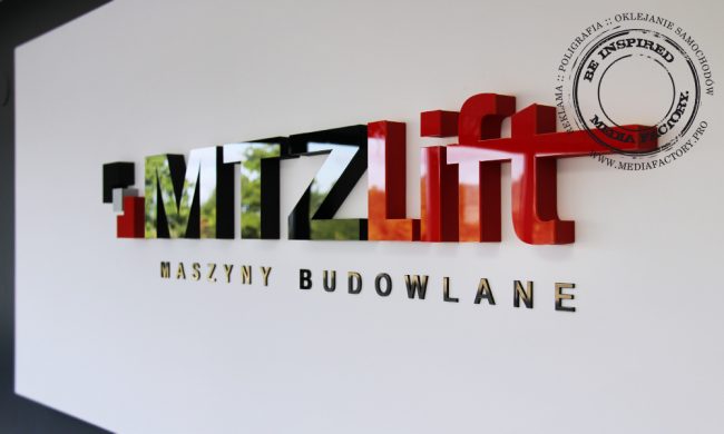 logo przestrzenne MTZLIFT styrodur plexi 6