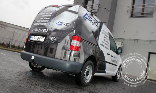 VW Caddy ARGO dachy folia polimerowa ploterowa projekt wycinanka 2