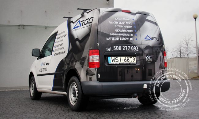 VW Caddy ARGO dachy folia polimerowa ploterowa projekt wycinanka 3