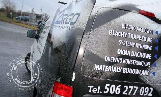 VW Caddy ARGO dachy folia polimerowa ploterowa projekt wycinanka 5