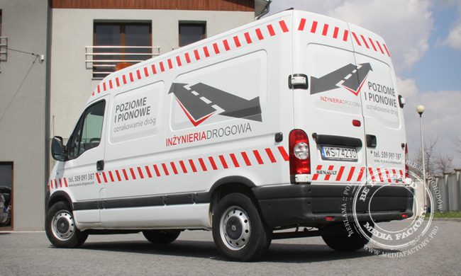 Renault Master Inzynieria Drogowa folia polimerowa ploterowa wycinaka projekt 10