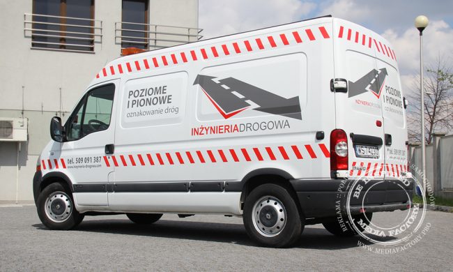 Renault Master Inzynieria Drogowa folia polimerowa ploterowa wycinaka projekt 14
