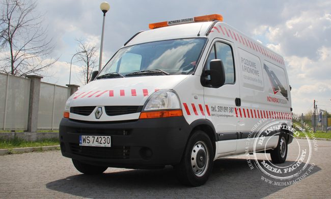 Renault Master Inzynieria Drogowa folia polimerowa ploterowa wycinaka projekt 16