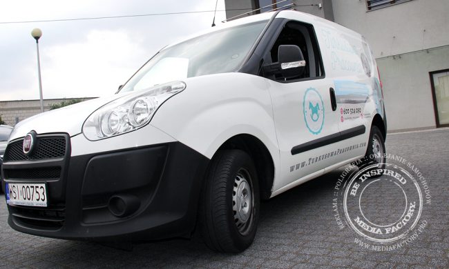 fiat Doblo Turkusowa Pracownia oklejenie folia 1