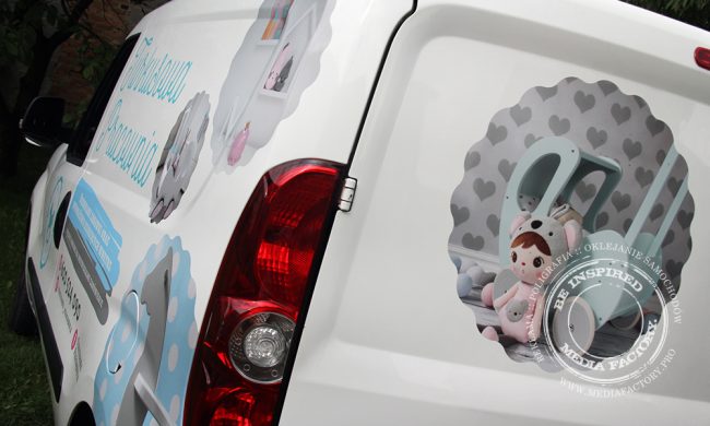 fiat Doblo Turkusowa Pracownia oklejenie folia 3