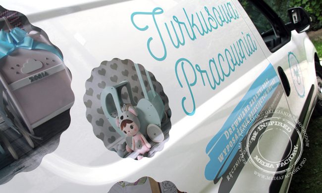 fiat Doblo Turkusowa Pracownia oklejenie folia 6