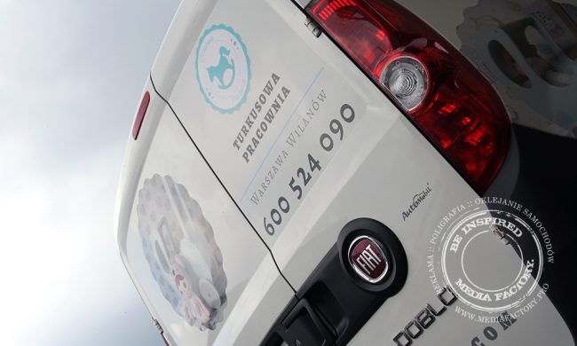 fiat Doblo Turkusowa Pracownia oklejenie folia 7