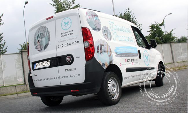 fiat Doblo Turkusowa Pracownia oklejenie folia 9