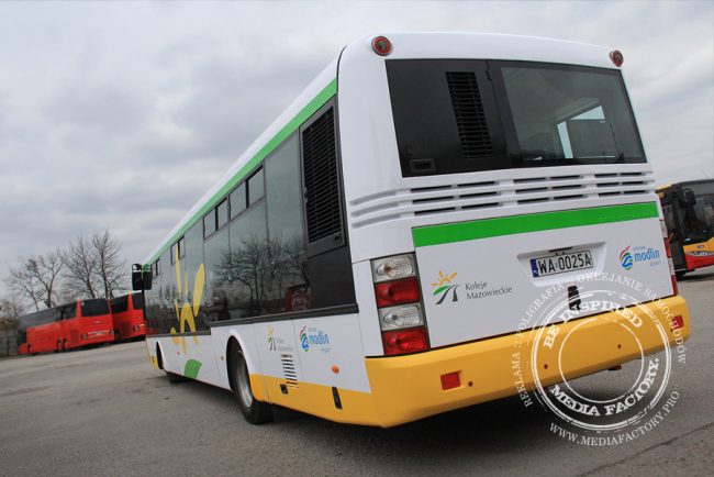 autobus Arriva koleje mazowieckie folia polimerowa wycinana ploterowo oklejanie 2