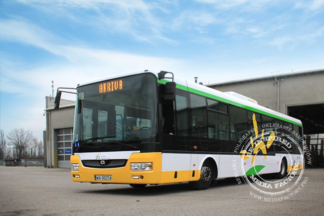 autobus Arriva koleje mazowieckie folia polimerowa wycinana ploterowo oklejanie 3