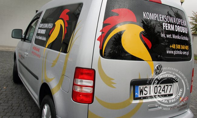 VW Caddy AVES weterynarz polimerowa folia ploterowa wycinanka 2