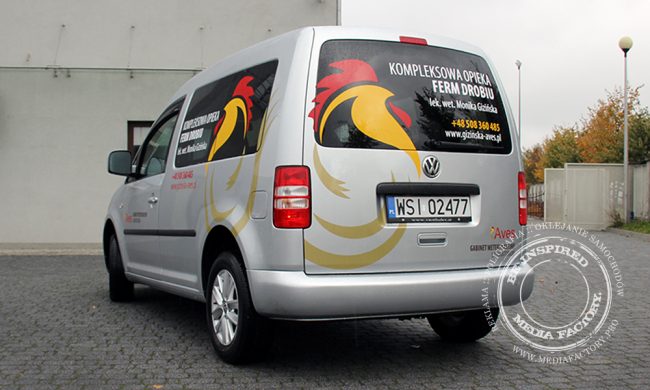 VW Caddy AVES weterynarz polimerowa folia ploterowa wycinanka 3