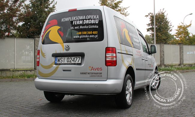 VW Caddy AVES weterynarz polimerowa folia ploterowa wycinanka 5