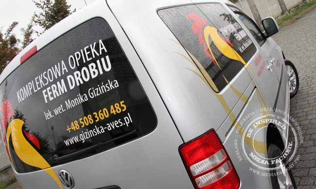 VW Caddy AVES weterynarz polimerowa folia ploterowa wycinanka 6