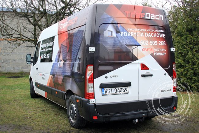 Opel Movano Traf Dach folia polimerowa laminat projekt ploter 5