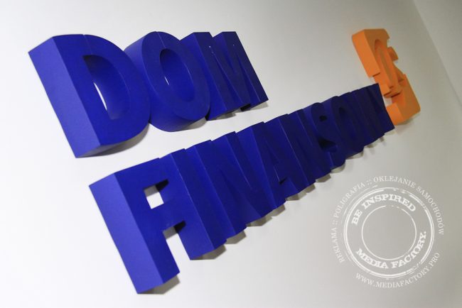 styrodur logo na sciane 3d malowane QS 8