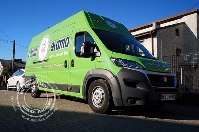 Lama Glama – Fiat Ducato oklejanie samochodow busow dostawczych projekt grafika dla dzieci